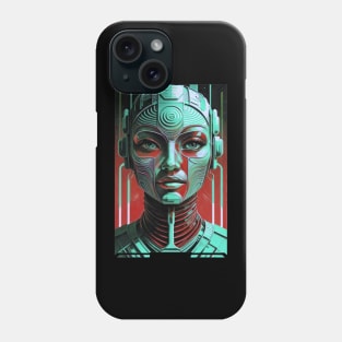 Modern Futurism Contemporary Abstract Female Art Phone Case