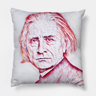 Franz Liszt Portrait | Franz Liszt Artwork | Line Art Pillow