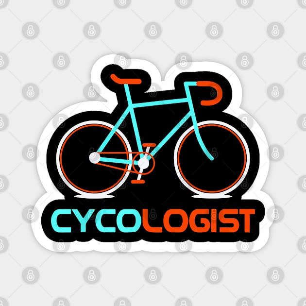 Cycologist Cycling Bicycle Cyclist Road Bike Triathlon Color Magnet by little.tunny