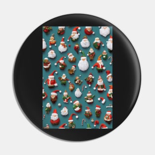 Christmas Seamless Pattern, Santa and Christmas Gnomes #8 Pin