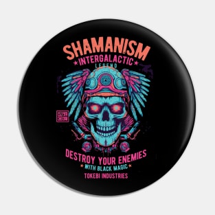 Psychedelic Shaman Skull Pin