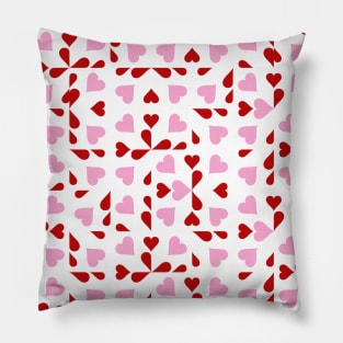 White Valentine's Checkers Pillow
