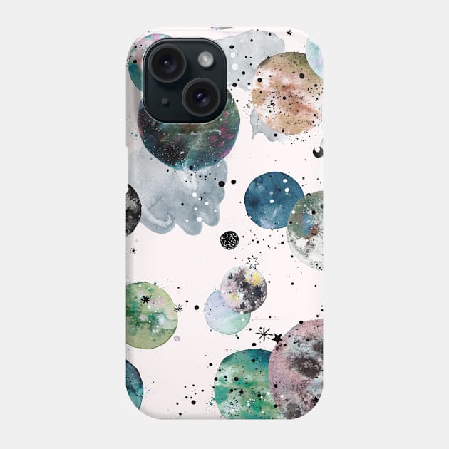 Pocket - COSMIC PLANETS AND STARS MULTICOLORED Phone Case by ninoladesign