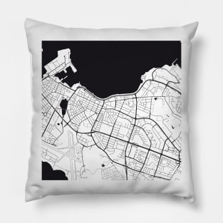 Reykjavik Map City Map Poster Black and White, USA Gift Printable, Modern Map Decor for Office Home Living Room, Map Art, Map Gifts Pillow