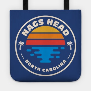 Retro Nags Head North Carolina Vintage Beach Surf Emblem Tote