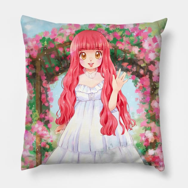June Wedding Pillow by Kate Paints