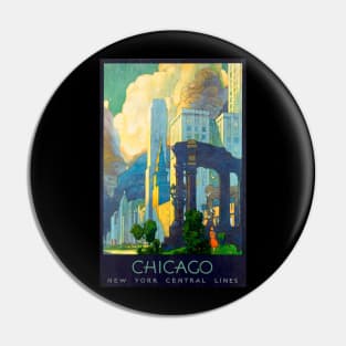 New York Central Lines - Chicago 1929 -  Vintage Travel Pin