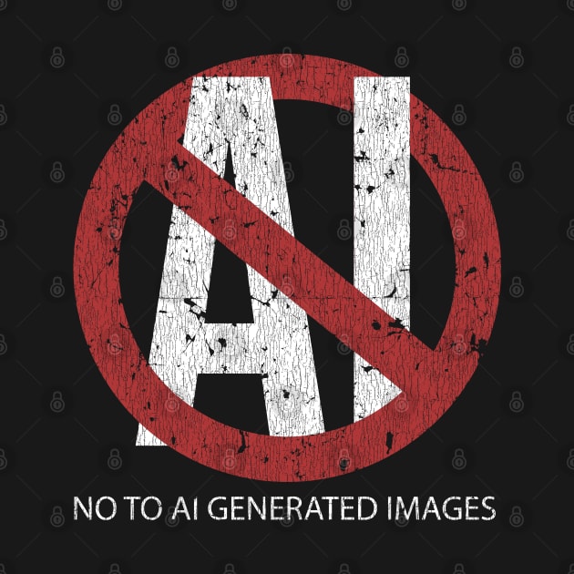 no to ai generated images logos by Punk Fashion