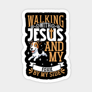 Jesus and dog - Smooth Fox Terrier Magnet