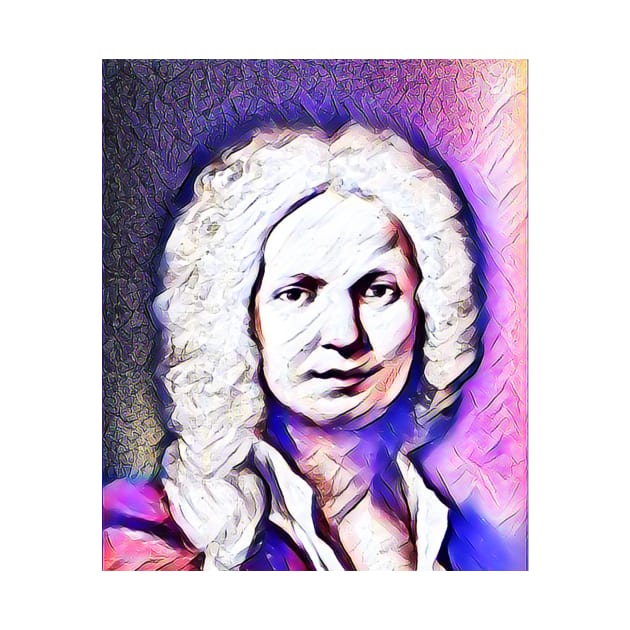 Antonio Vivaldi Pink Portrait | Antonio Vivaldi Artwork 7 by JustLit