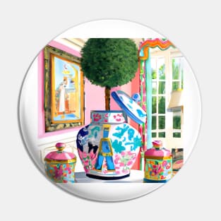 Topiary in fantasy chinoiserie jar Pin