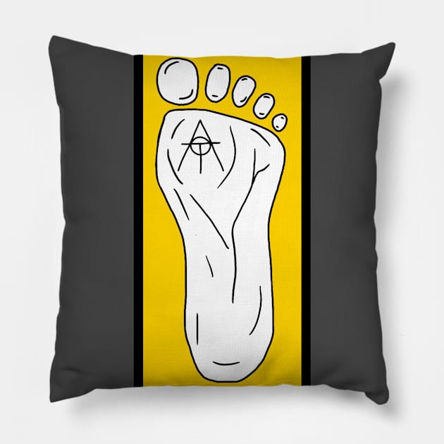 Plaster Bigfoot Oddball Aussie Podcast Pillow by OzOddball