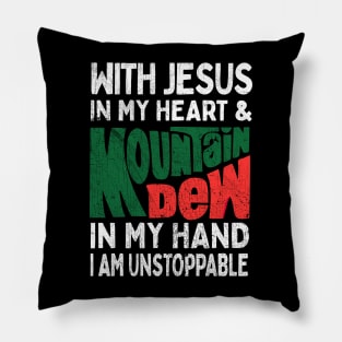 With Jesus In My Heart Pillow