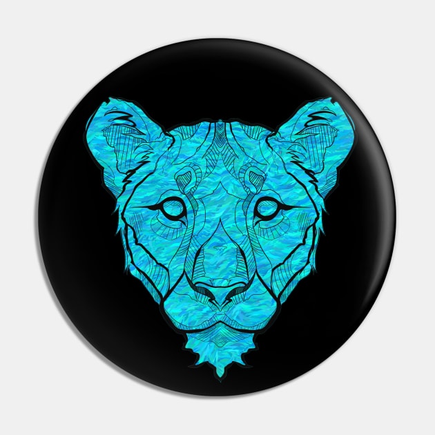 Lioness Queen Blue Pin by Mai-Hime 