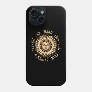 Vintage summer sun with lettering Phone Case