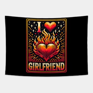 Fiery Sweetheart Love Tapestry