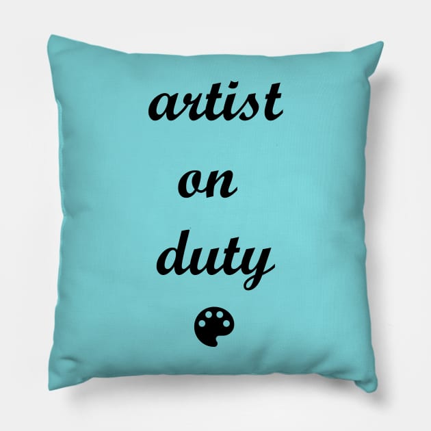 Artist on Duty Pillow by MandalaHaze