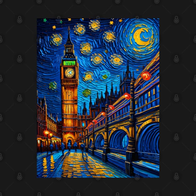 Bigben in Starry Night by FUN GOGH