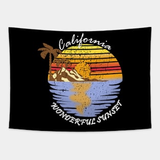 California sunset Tapestry