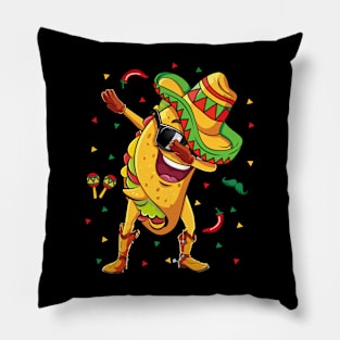 Dabbing Taco Cinco de Mayo Mexican Food Dab Boys Men Pillow