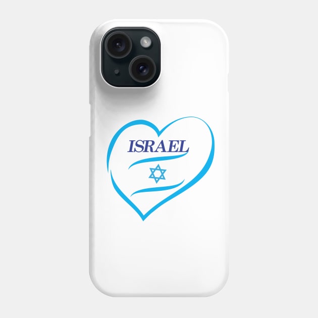 Happy Israel Independence Day Blue Star of David 75th Anniversary Phone Case by sofiartmedia