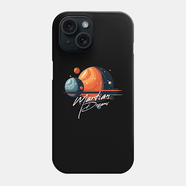 Martian Dreams, Celestial Astronomy Space Exploration Art Phone Case by Moonfarer