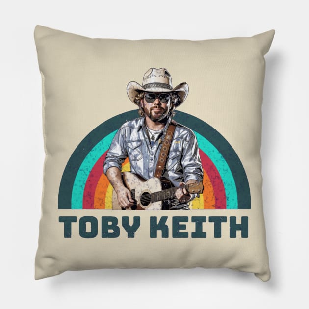 toby// singer vintage country music v43 Pillow by jekoba