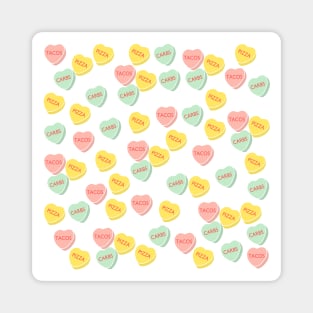 Funny Conversation Hearts Candy Magnet