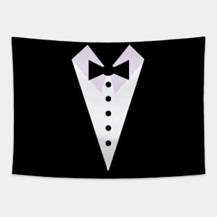 Man's jacket. Tuxedo. Weddind suit with bow tie. Tapestry