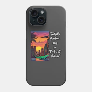 "Twilight's Guardian: Crocs in the Sunset Embrace" Phone Case