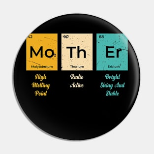 Womens Mother Periodic Table Elements of a Mother's Day Pin