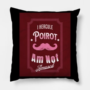 Poirot Is Not Amused - Red Palette Pillow