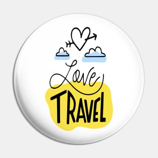 Love travel t-shirt Pin