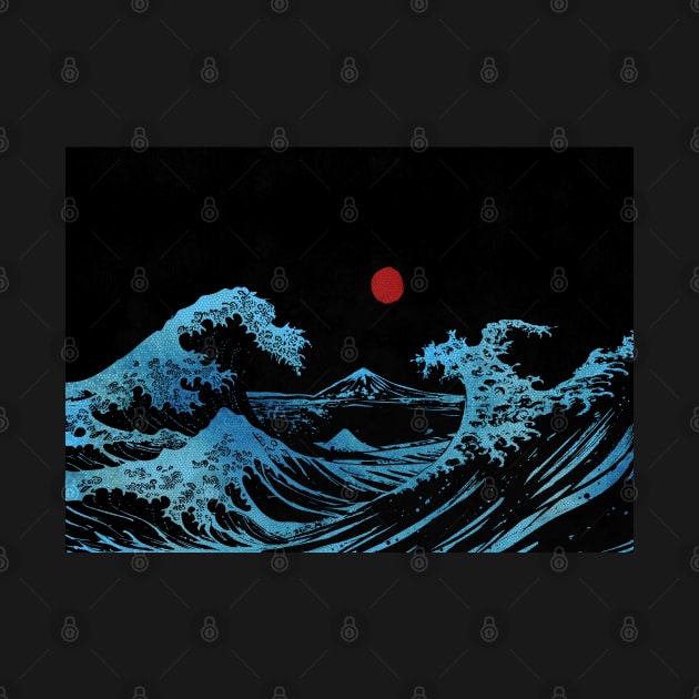 Hokusai wave blue version by MCAshe spiritual art 