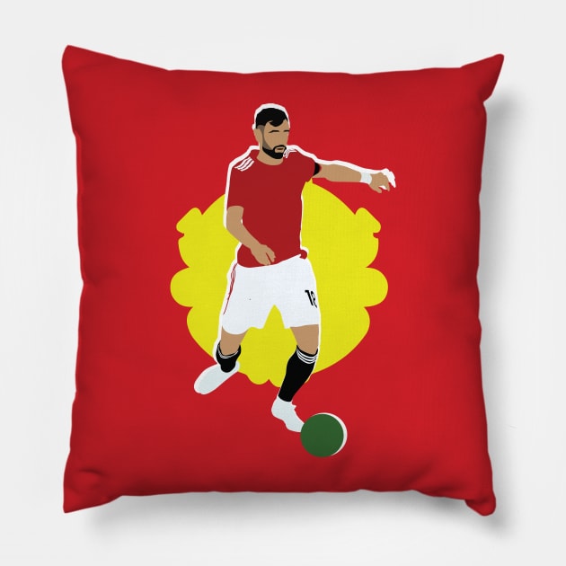 Bruno Fernandes Man. United Pillow by Jackshun