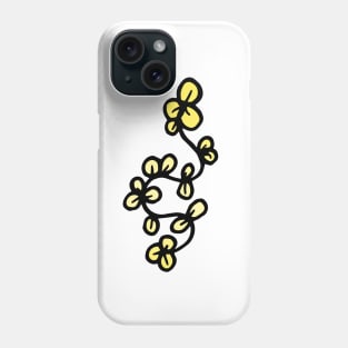 Abstract Yellow Flower Line Art Phone Case