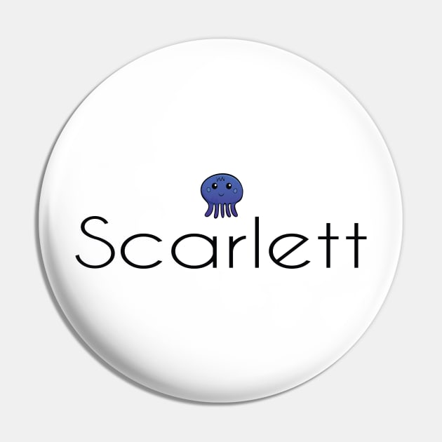 Scarlett Cute Squid Cartoon Pin by ProjectX23Red