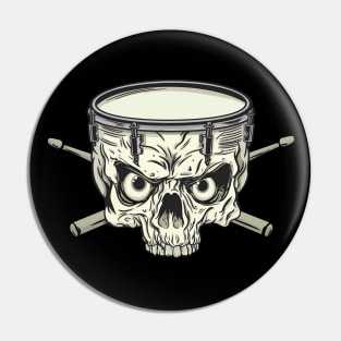 Skull Drum Corps - Drum and Sticks Pin