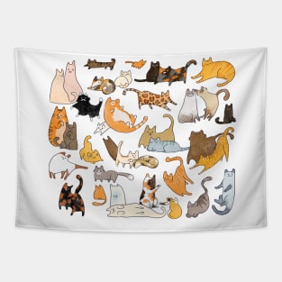 Cat Breeds Pattern Tapestry