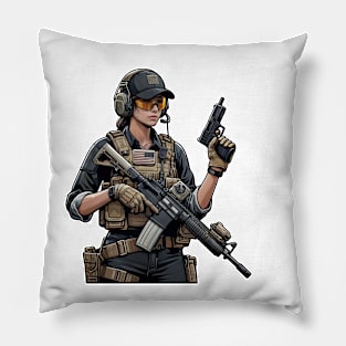 Tactical Girl Pillow