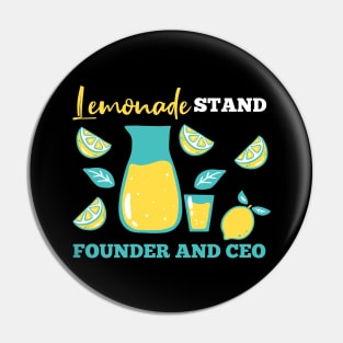 Lemonade Stand Founder And CEO Pin