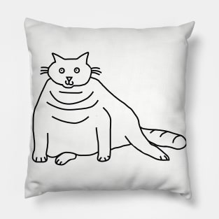 Chonk Cat Outline Pillow