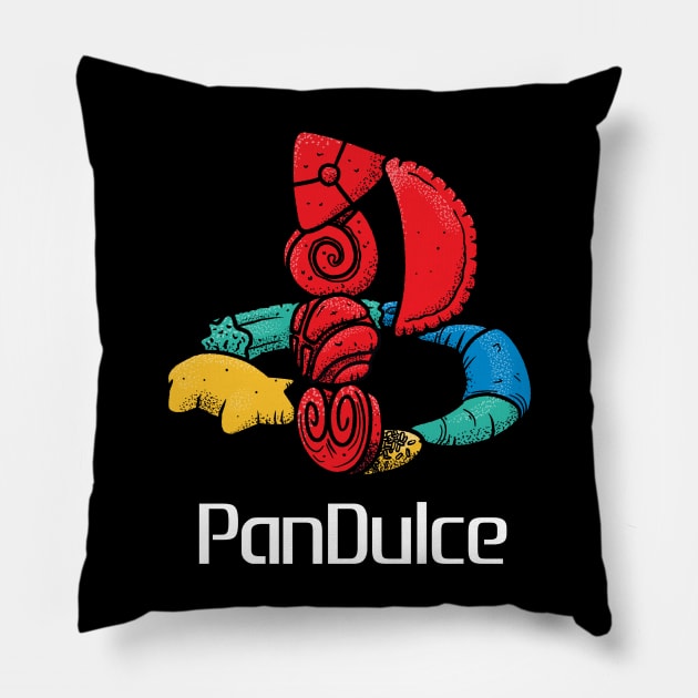 Funny Mexican Food Gamer - Retro Gaming Logo Pillow by aaronsartroom