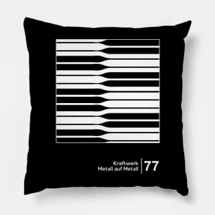 Metall auf Metall / Minimalist Graphic Design Fan Artwork Pillow