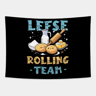 Lefse Rolling Team Tapestry