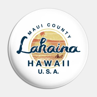 Hawaii Lahaina Maui Surfing Pin