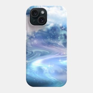 blue fantasy landscape Phone Case