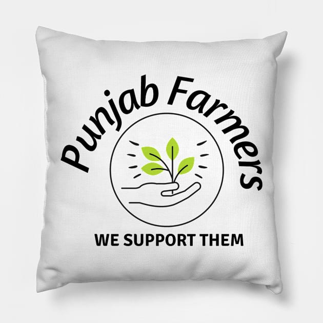 punjab farmers Pillow by MoreArt15