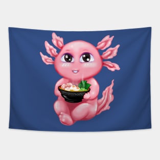 Axolotl Ramen Noodles Tapestry