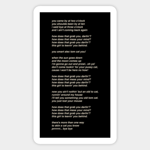 Nancy Sinatra How Does That Grab You Darlin Song Lyrics Nancy Sinatra Sticker Teepublic